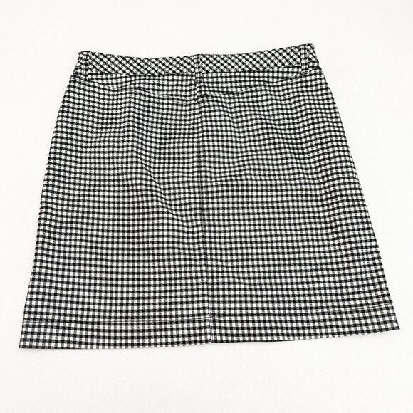 Talbots Gingham Checkered Pattern Pencil Skirt Black White Size 12 - Picture 6 of 7